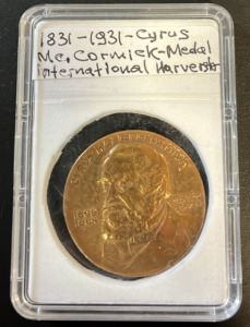 1832-1931 Cyrus Mc.Cormick International Harvester Medal