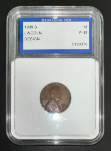 1939 S Lincoln Penny F-12