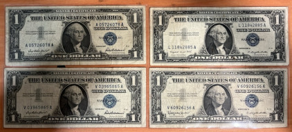 (4) 1957 Silver Certificate Bank Notes