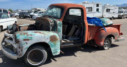 Early 1950&rsquo;s Chevrolet Step Side Parts Pickup Truck with Wooden Bed - NON TITLED - PARTS ONLY!