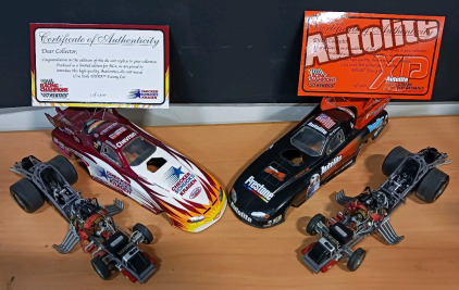 (2) Racing Champions Funny Cars - 1:24 Scale w/ Certificates