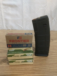 1) Loaded AR15 Magpul PMag30 Gen2 and 80rds 5.56-(60) IMI Systems M855 Green Tip and (20) Frontier Hornady M193