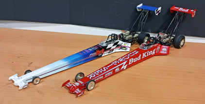 (2) 1:24-Scale NHRA Top Fuel Dragster Collectibles - Kenny Bernstein & Cory McClenathan