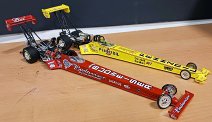 (2) 1:24-Scale Top Fuel Dragsters - Pennzoil & Budweiser