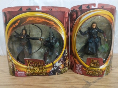 Lord Of The Rings! The Two Towers Figures-Berserker Uruk-hai, Elven Archer, and Gondorian Ranger