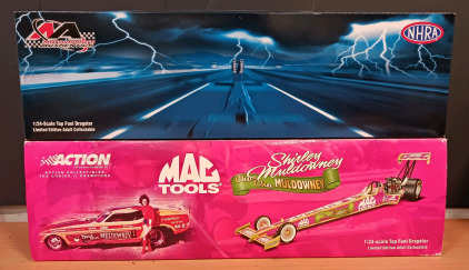 (2) 1:24-Scale Top Fuel Dragsters - U.S. Army & Shirley Muldowney
