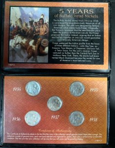 5 Years of Buffalo Head Nickles