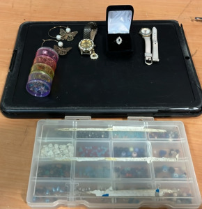 (1) 925 Sterling Ring (1) Kim Song Watch (1) Bracelet Bead Kit & Much More