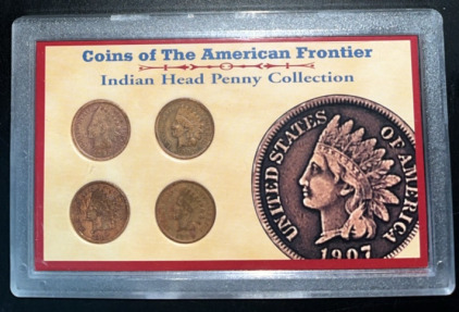(4) Indian Head Pennies Dating Between 1895-1907