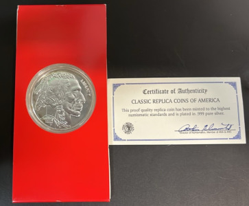 Replica .999 Pure Silver Oz. Coin