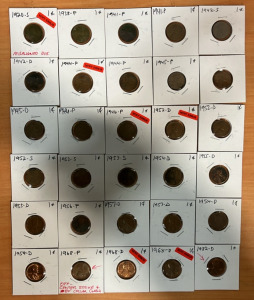 (30) Lincoln Head Cents Dating Between 1920-1982