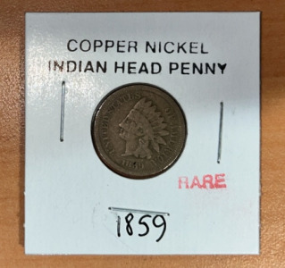 1859 Copper Nickel Indian Head Penny