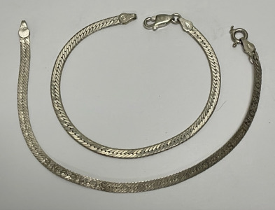 (2) .925 Silver Bracelets
