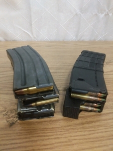 Ammunition! 90rds 5.56-(3) Loaded AR15 Mags-(2) Polymer Lancer Systems, (1) Standard Steel. And (2) Empty AR15 Steel Mags