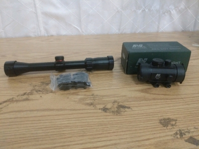 Simmons Rifle Scope 3-9x32 and NC Star 1x42 Red Dot Sight