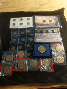 Rare And Commemorative Coinage! 34 Coins-Presidential Commemoration Coins, Lincoln Wheat Pennies, Buffalo Nickels and More
