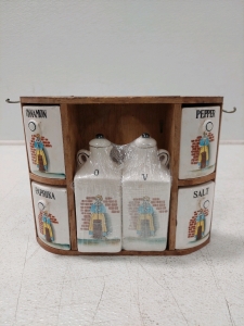 Vintage Spice Rack w/ Hanger Hooks