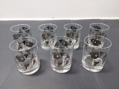 (7) Coca-Cola Globe Logo Glasses