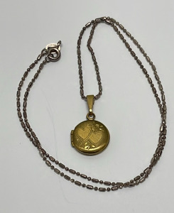 Gold Overlay .925 Silver &ldquo;Heart&rdquo; Pendant And .925 Silver Necklace