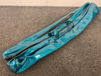 Vintage Blue Glitter Baton Case