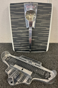 Vintage 1950s Harmony House Bathroom Scale, Brannock Foot Measuring Device