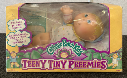 Cabbage Patch Kids Teeny Tiny Preemies Doll 1992 Blue Eyes