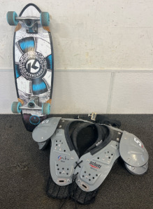 Kryptonics Skateboard, Schutt Youth Y-Flex Football Shoulder Pads