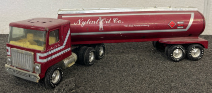 Large Vintage Nylint Oil Co. 21" Metal Semi Truck *RARE*