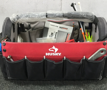 Heavy Duty Husky Metal Frame Tool Bag And Tools