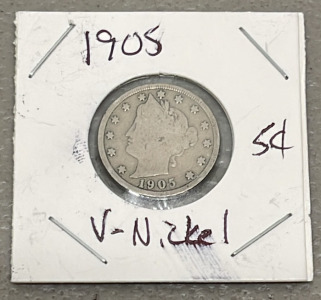 1905 Silver &ldquo;V&rdquo; Nickel (Carded)