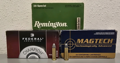 (100) .38SPL Federal And Magtech, (50) .38SPL Lead Wadcutter