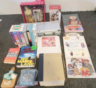 1955 Elvis Action Figure, Dolls Making Books, Gone With The Wind VHS, Christmas Movies, And More!