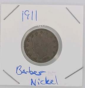 (1) 1911 Barber Nickel - Collectible Coin