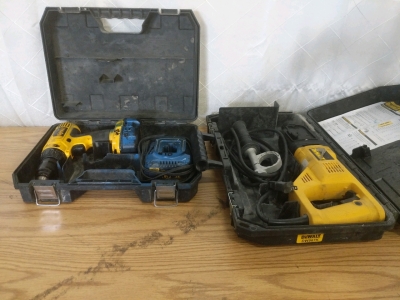 DeWalt Tools! 1/2" Cordless Drill Driver with Charger and 1" SDS Rotary Hammer