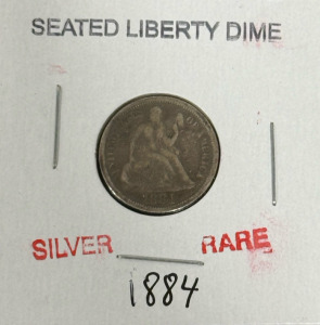 (1) 1884 Seated Liberty Dime