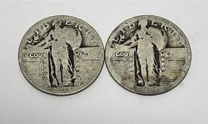 Standing Liberty Silver Quarters (No Date) (Verified)