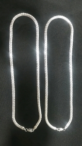 (2) Silver 925 Snake Chain Design Necklace