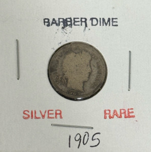 (1) 1905 Barber Dime