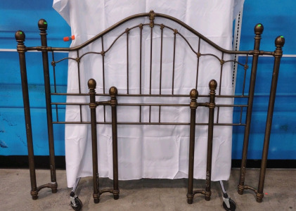 Full Size Antique Metal Head Board & Foot Board Bed Frame