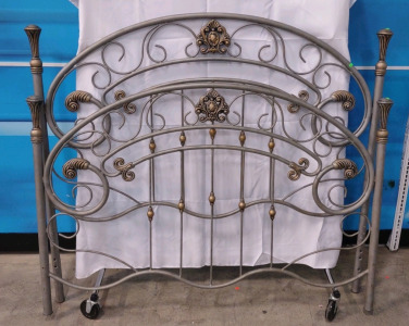 Antique Full Size Metal Head Board & Foot Board Bed Frame