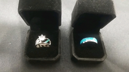 (2) Silver Toned Size 7, 11&frac14; Rings