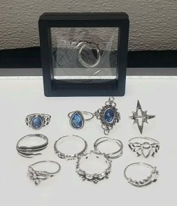 Silver Toned Accessory Rings