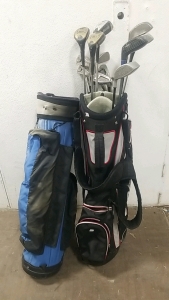 (2) Golf Clubs Carrying Bags (1) Set of Clubs
