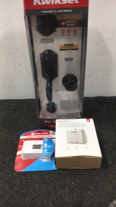 Front Door Lock Set, Carbon Monoxide Alarm and Thermostat