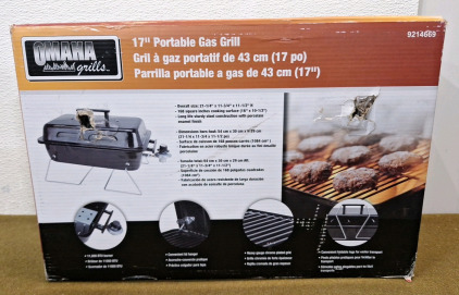 (1) 17" Portable Omaha Gas Grill