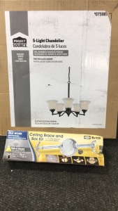 Chandelier, Ceiling Brace, and Box Kit