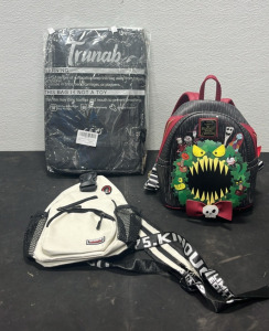(1) Gaming Console Carrier (1) Disney Nightmare Before Christmas Backpack (1) Sports Bag