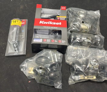 (1) Kwikset Door Handle Kit (1) Kwikset Door Handle (5) Door Handle Sets