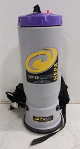 (1) ProTeam Super QuarterVac HEPA Backpack Vacuum - Model SQ100- Powers On!