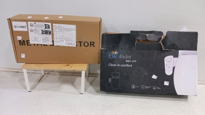 (3) Mixed Utility Items - (1) BioBidet BBC-270 (1) Metal Detector GTX5030 (1) Small Utility Table